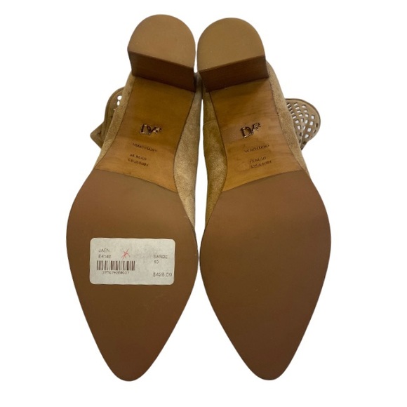 Diane Von Furstenberg Jaen Perforated Almond Toe Bootie in Sand Size 10 NWT - Picture 12 of 12